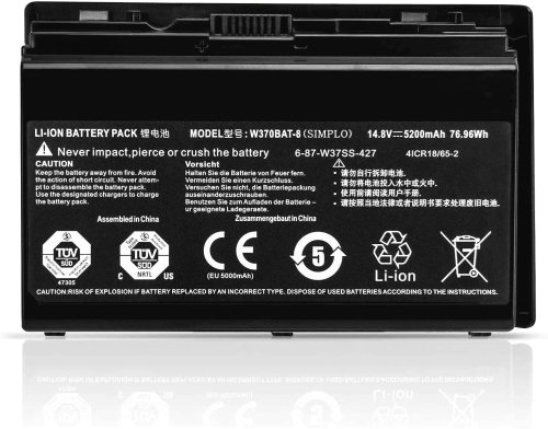 5200mAh Batterie Clevo 6-87-W37SS-427