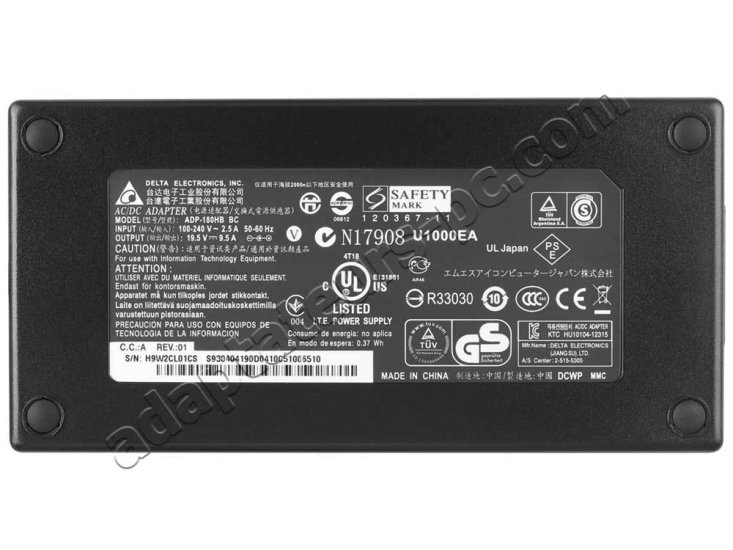 180W Original AC Adaptateur Chargeur pour MSI GT60 2QE-1216RU - Cliquez sur l'image pour la fermer