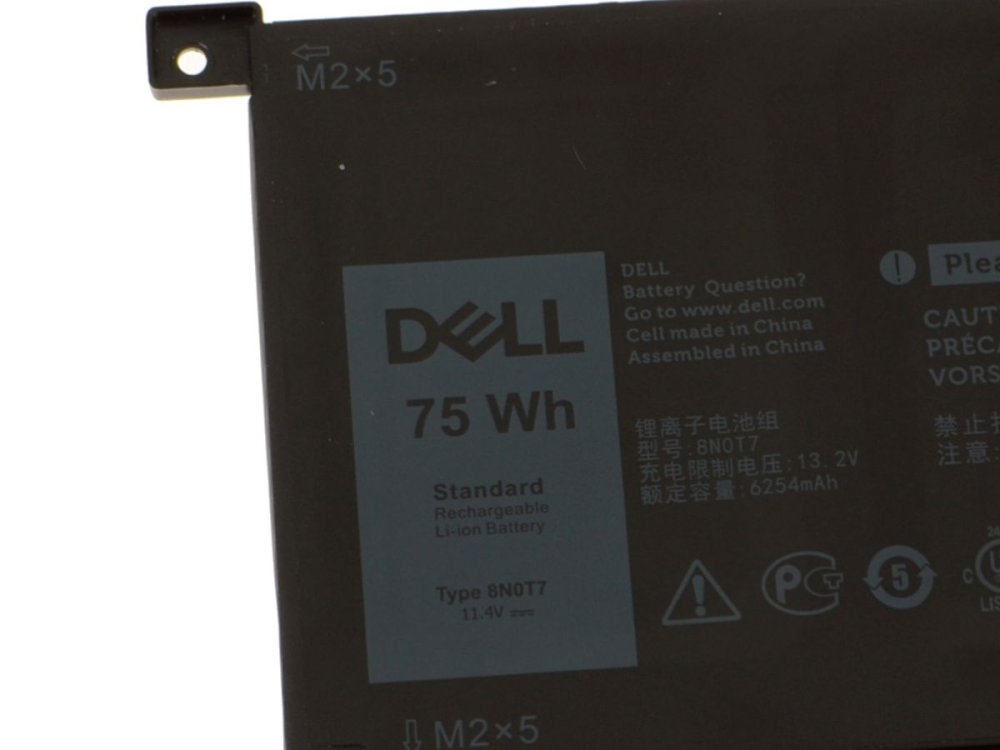 75Wh Original Batterie Dell 8N0T7