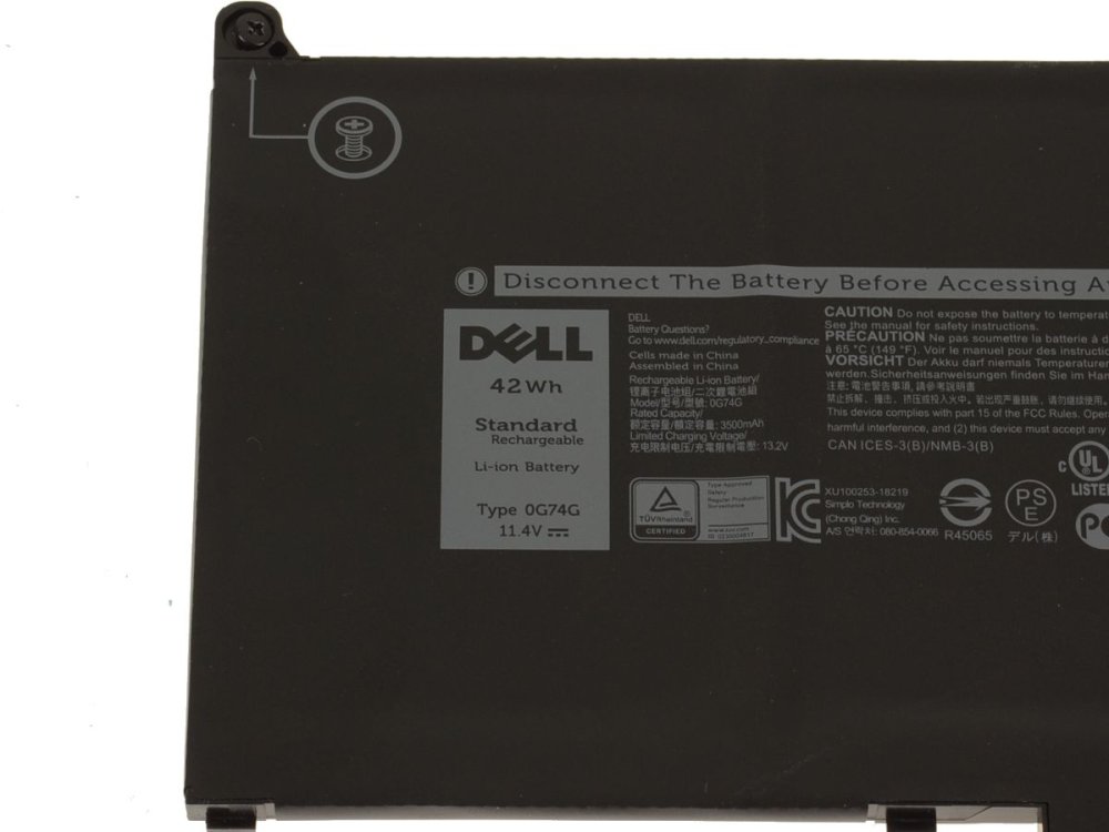 Original 3500mAh 42Wh Batterie Dell 2PFPW 8JYHH