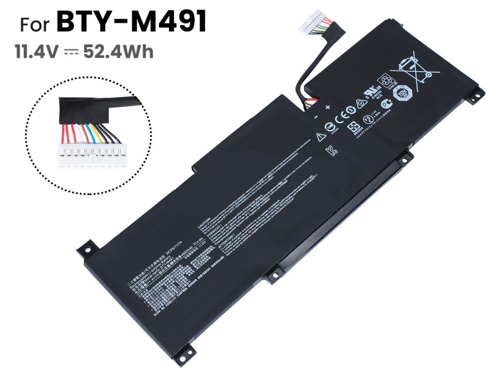 Batterie MSI BTY-M491 4600mAh 52.4Wh