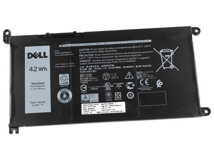 Original 42Wh Batterie Dell YRDD6 - Cliquez sur l'image pour la fermer