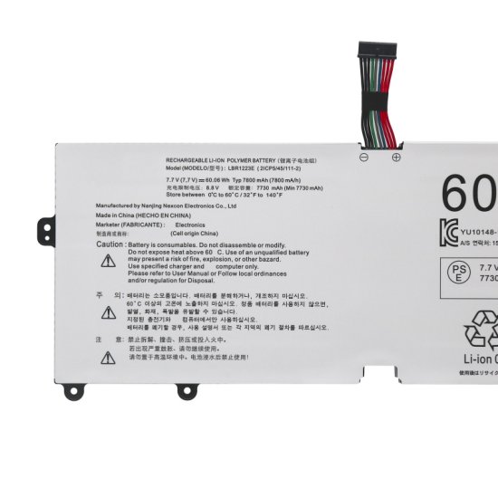 Batterie LG Gram 14ZD970-GX5SK 7800mAh 60.06Wh - Cliquez sur l'image pour la fermer