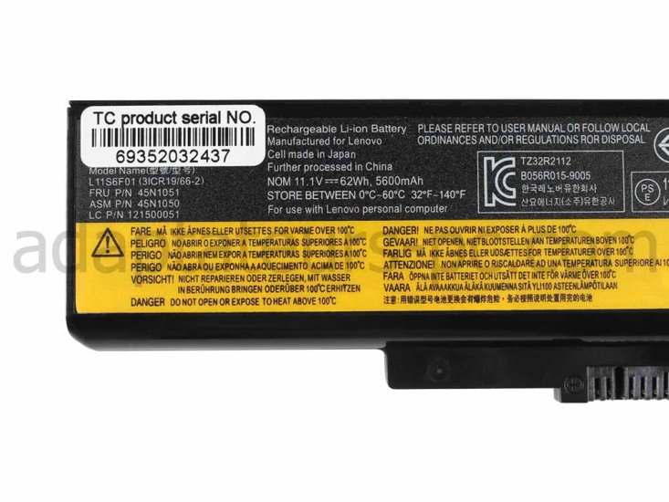 5600mAh Batterie pour Lenovo IdeaPad Z480 Z480 2148 - Cliquez sur l'image pour la fermer