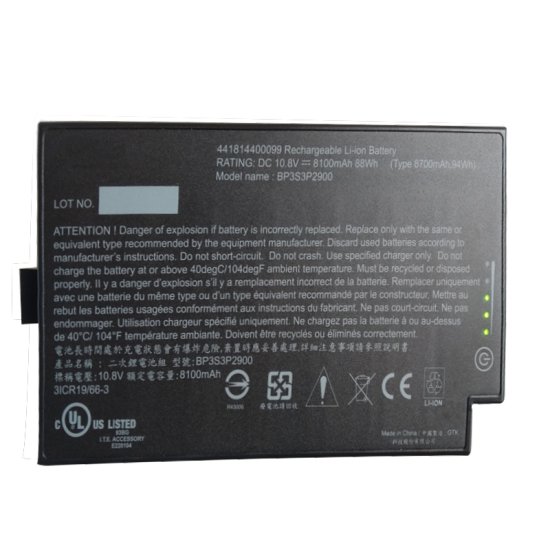 Batterie Getac BP3S3P2600(S) 8100mAh 88Wh - Cliquez sur l'image pour la fermer