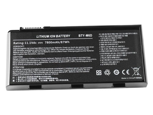 7800mAh Batterie pour MSI 0NE-220US 0NE 206CN