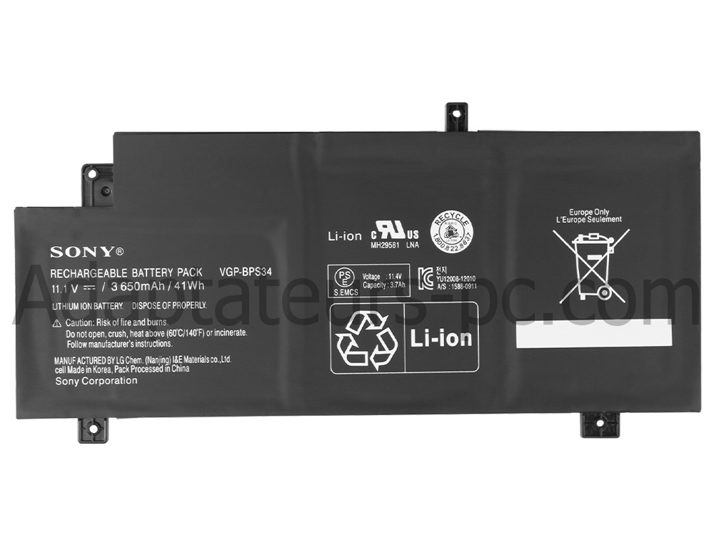 3650mAh Batterie pour Sony Vaio Fit 14 SVF14A Series