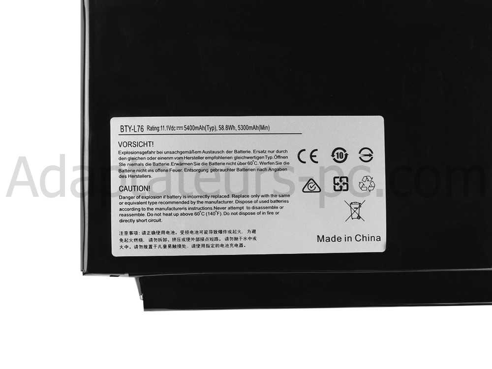 5400mAh Batterie pour MSI gs70 2qe-003 gs70 2qe-046nl gs70 2qe-056fr