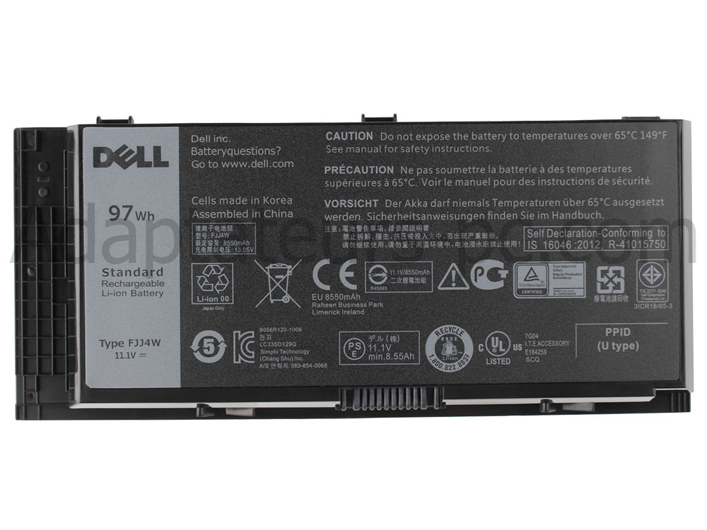 97Wh Batterie pour Dell FJJ4W