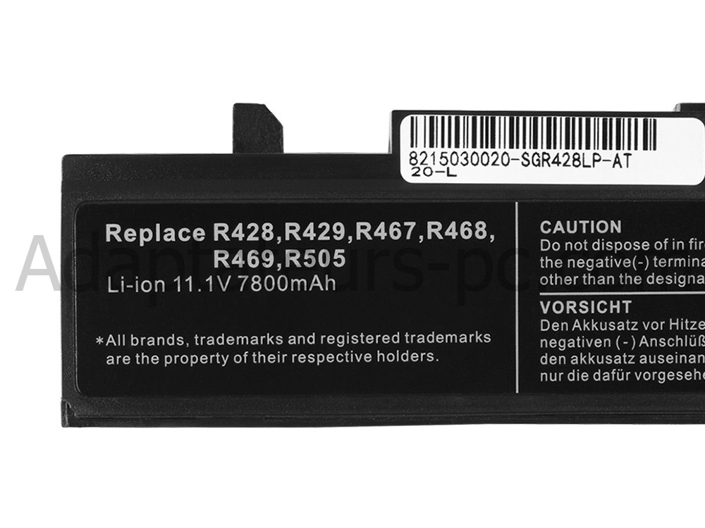 7800mAh Batterie pour Samsung 310E5C-U02 310E5C-U02PL 310E5C-U03