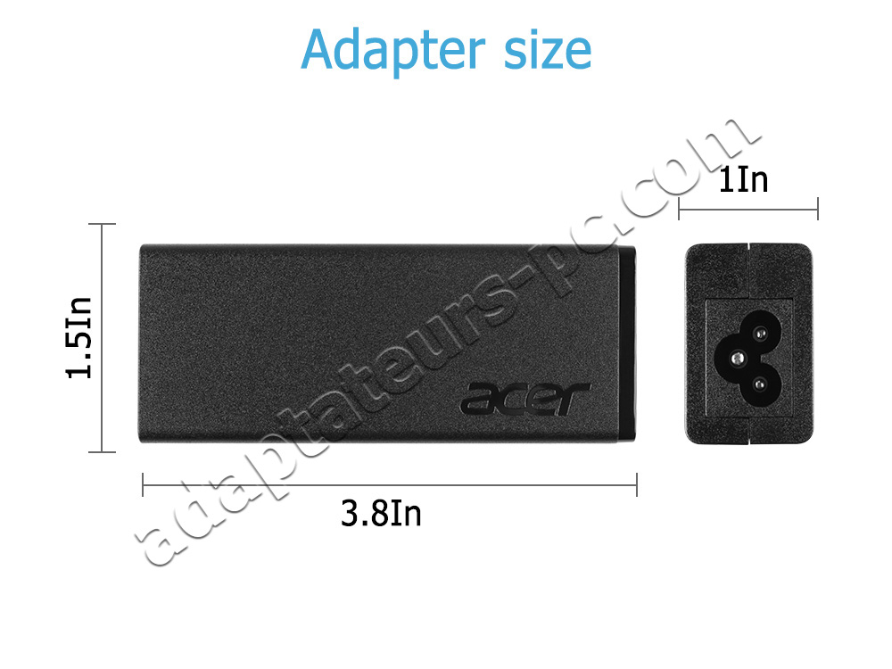 Original 45W Acer Aspire 3 A314-21 AC Adaptateur Chargeur