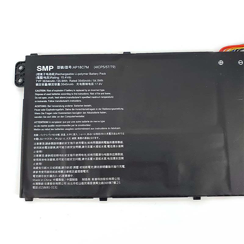 Batterie Acer AP18C7M 4ICP5/57/79 3634mAh/3435mAh