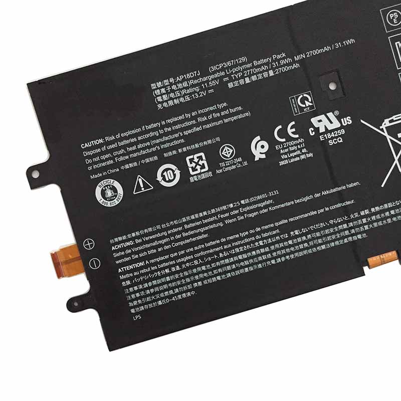 Original 2770mAh 31.9Wh Batterie Acer Swift 7 2019