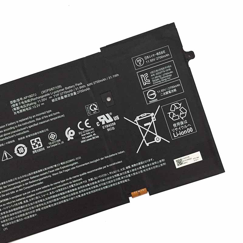 Original 2770mAh 31.9Wh Batterie Acer Swift 7 2019