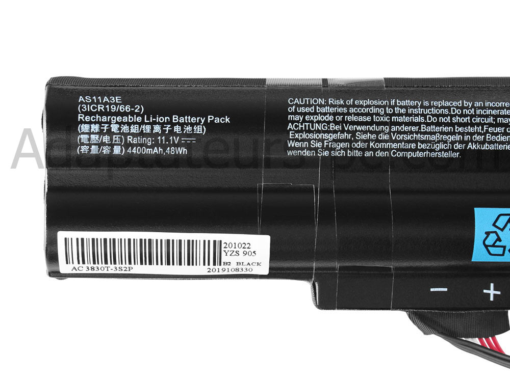 Original 4400mAh 48Wh Batterie Acer 3ICR19/66-2 3INR18/65-2