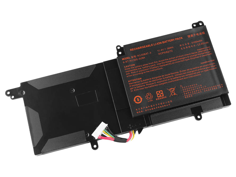 Batterie Clevo 6-87-N130S-3U9 3100mAh 36Wh