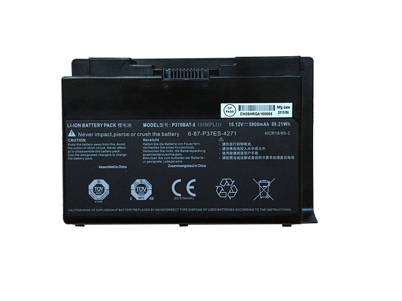 Batterie Clevo 6-87-P37ES-4271 5900mAh 89.21Wh