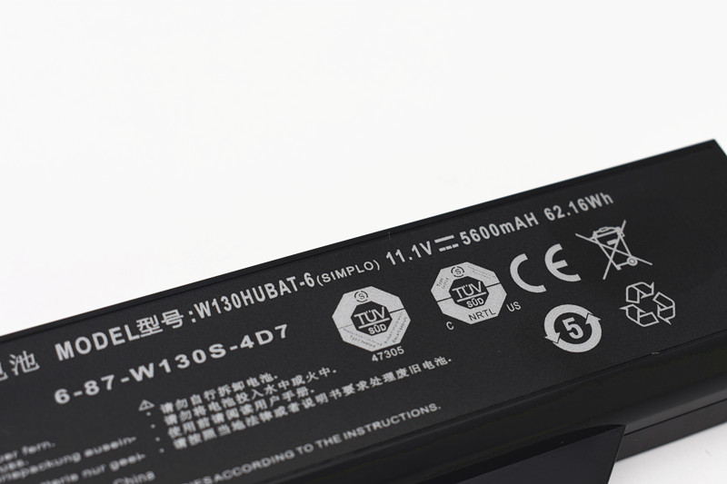 5600mAh 62.16Wh Batterie Clevo W130HU W130EW W130HV