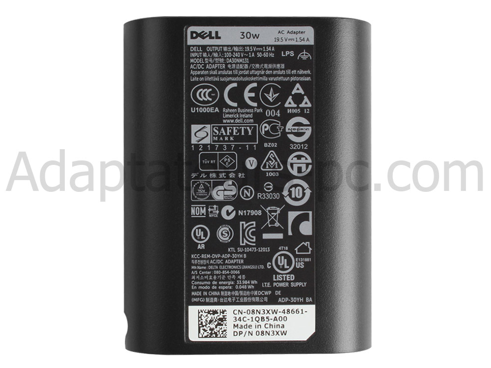 30W Original AC Adaptateur Chargeur pour Dell K8GHM 332-1886