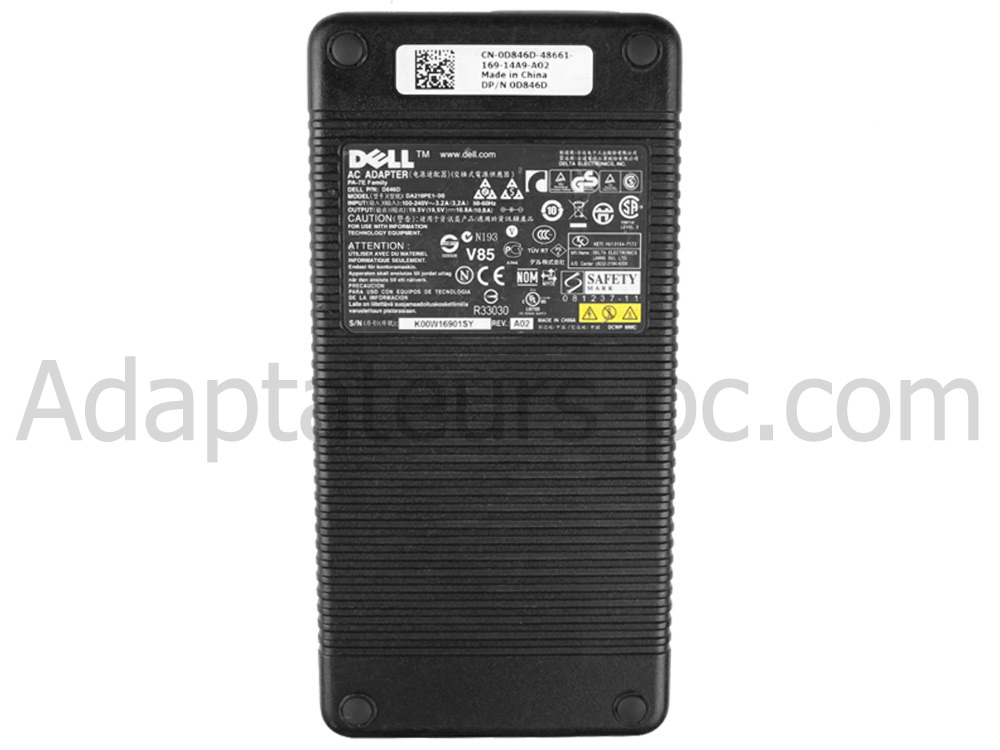 210W Original AC Adaptateur Chargeur pour Dell PA7E PA-7EPA-7E