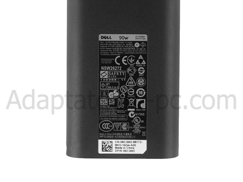 90W Dell Vostro 3445 P52G Original AC Adaptateur Chargeur