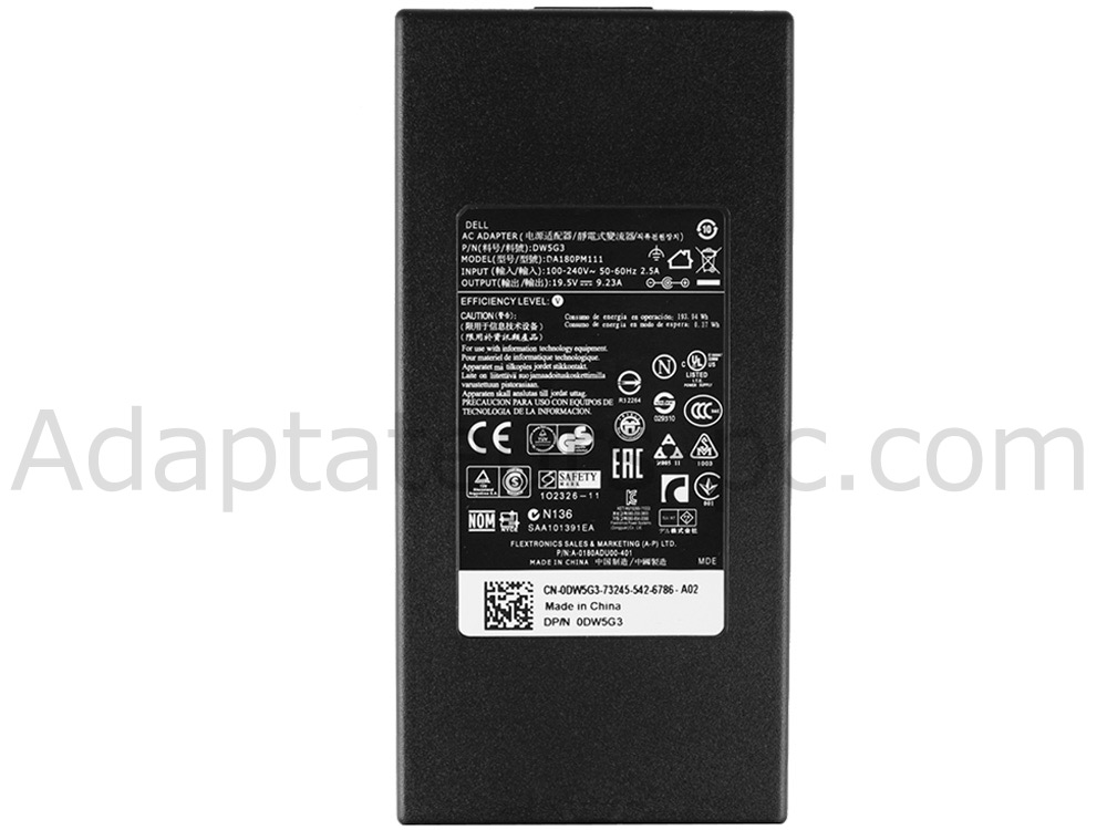 180W Original AC Adaptateur Chargeur Dell Alienware M15