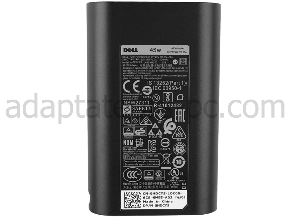 Chargeur Original USB-C Dell XPS 13 9365-4537 2-in-1 45W