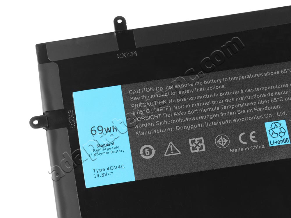 69Wh Original Batterie Dell W01A W01A001 W01A002