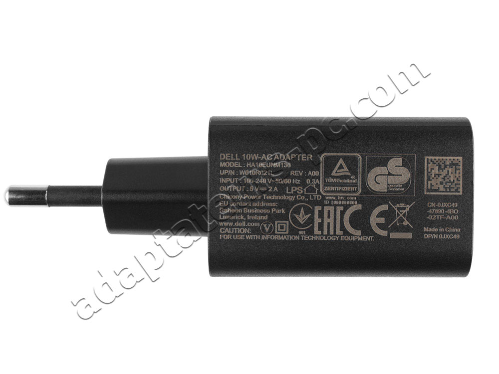 10W Original AC Adaptateur Chargeur pour Dell Venue 10 7040