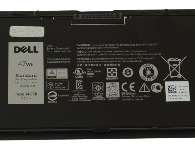 47Wh Batterie Original pour Dell Latitude E7440 P40G