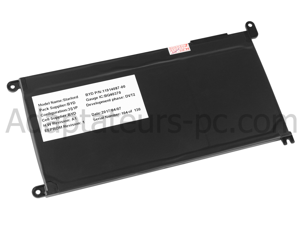 Original 3500mAh 42Wh Batterie Dell Vostro 14 5481 P92G001