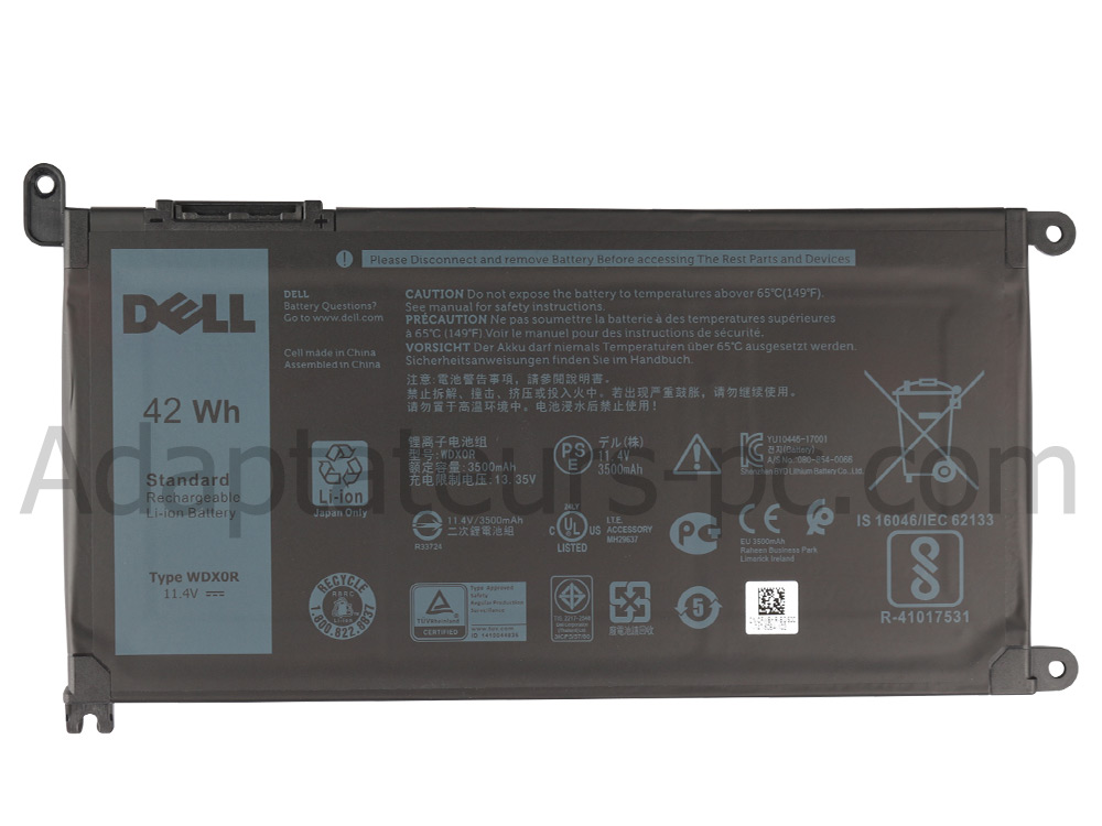 Original 3500mAh 42Wh Batterie Dell Vostro 14 5481 P92G001