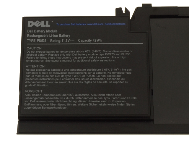 6Cellules 42Wh Batterie Dell Latitude XT Tablet