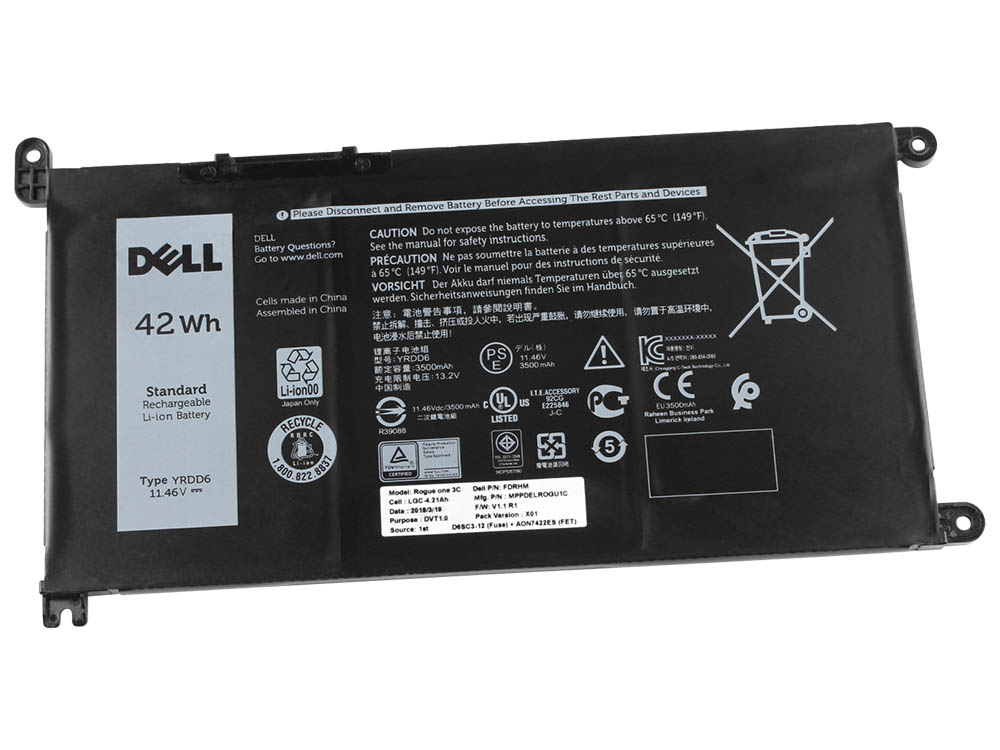 Original 42Wh Batterie Dell YRDD6