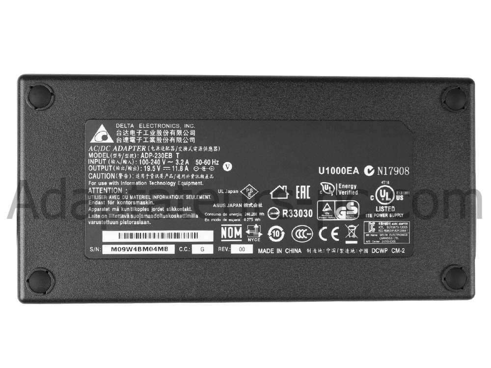 230W AC Adaptateur Chargeur Chicony Fujitsu A17-230P1A