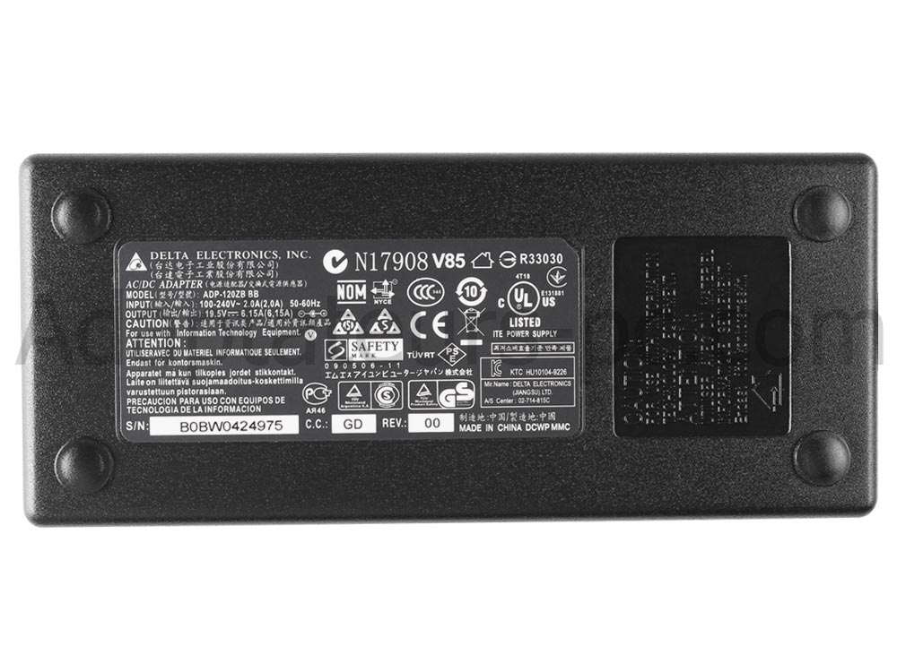 120W Chargeur Medion Akoya X7611 (MD 98678) AC Adaptateur