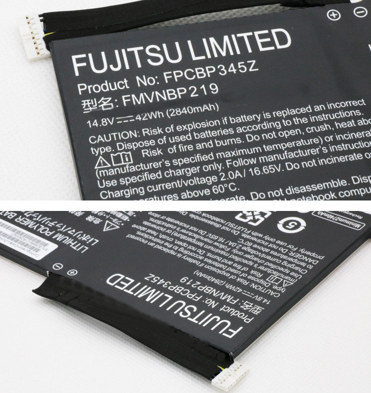 Original Batterie Fujitsu FMVNBP219 2840mAh 42Wh