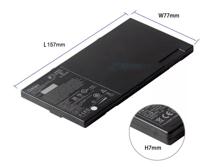 Batterie Getac 441857100001 2100mAh 24Wh