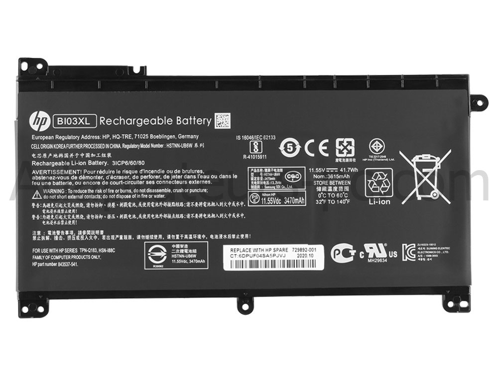 Original Batterie HP ProBook x360 11 G1 EE 3470mAh 41.7Wh