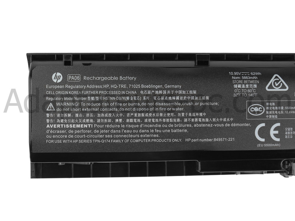 Original Batterie HP Omen 17-w229nf 17-w210ng 5663mAh 62Wh