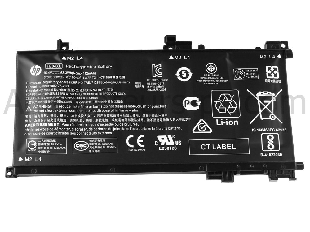 Original Batterie HP Omen 15-ax242nf 15-ax207no 4112mAh 63.3Wh