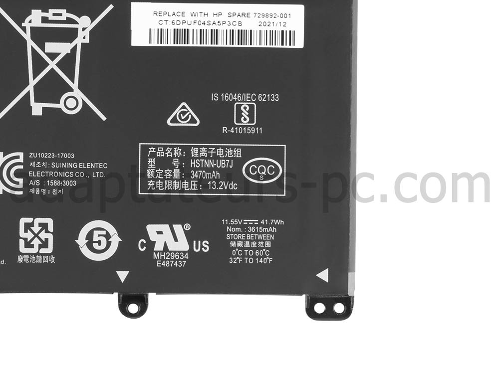 41.9Wh Original Batterie HP TF03XL HSTNN-LB7X HSTNN-LB7J