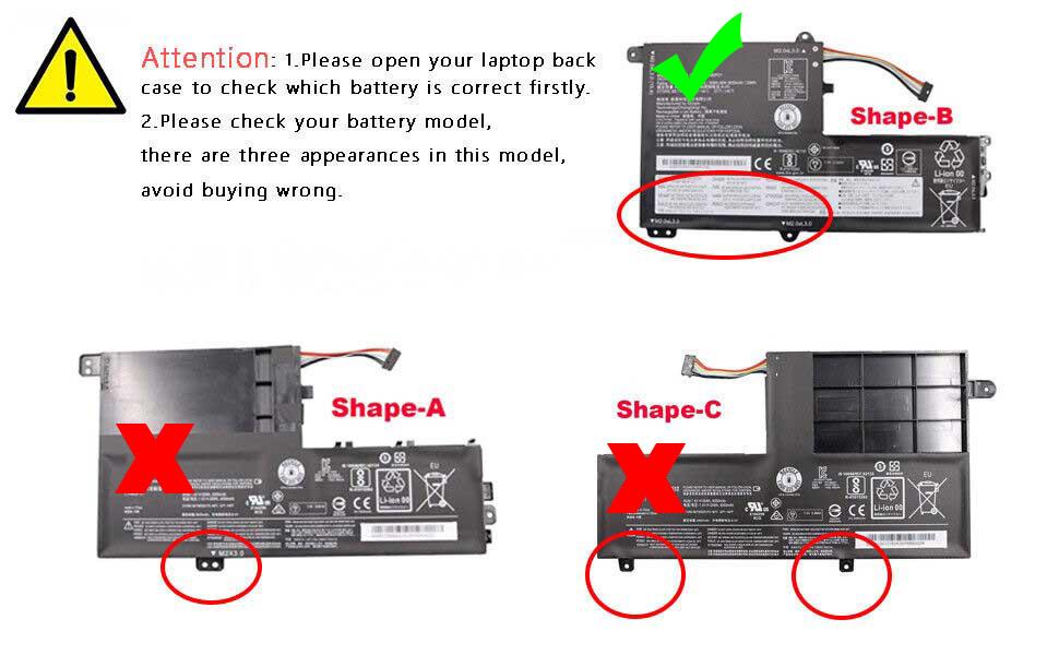 Original Batterie Lenovo L14L2P21 L14M2P21 30Wh 4050mAh