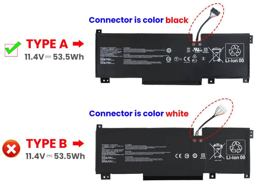 Batterie MSI Creator M16 A12UEV-468 4700mAh 53.5Wh