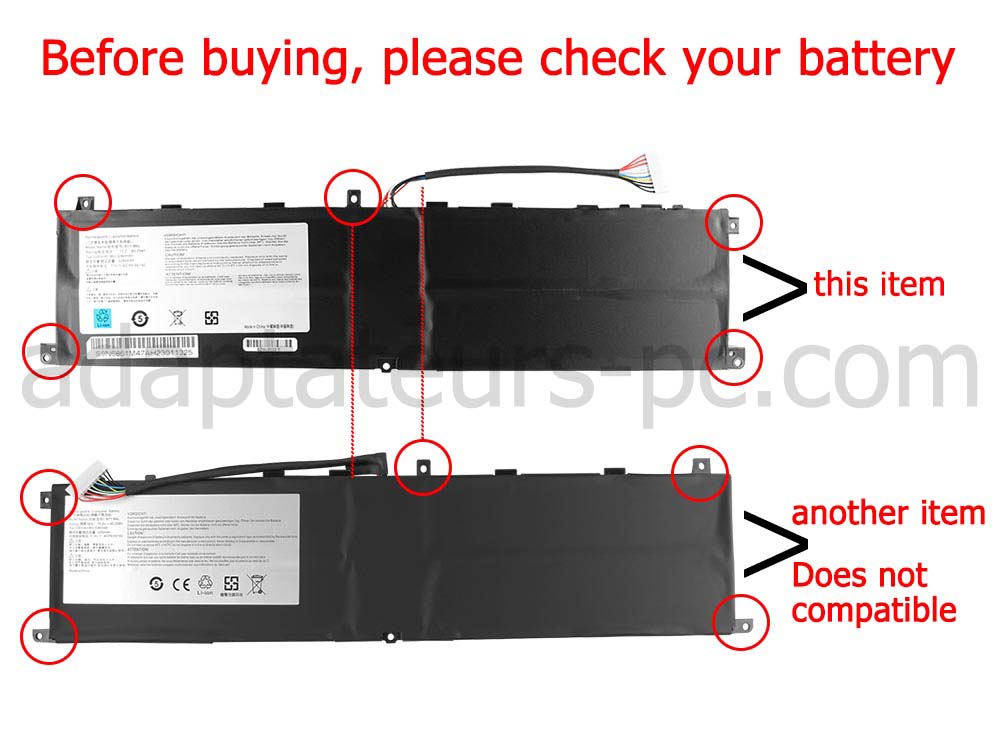 5280mAh 80.25Wh Batterie MSI GS65 8RE MS-16Q2