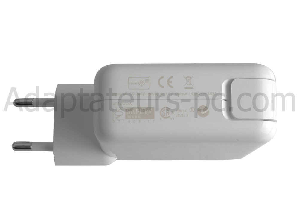 45W Apple MagSafe 2 Adaptateur Chargeur pour MacBook Air 13 MQD32N/A