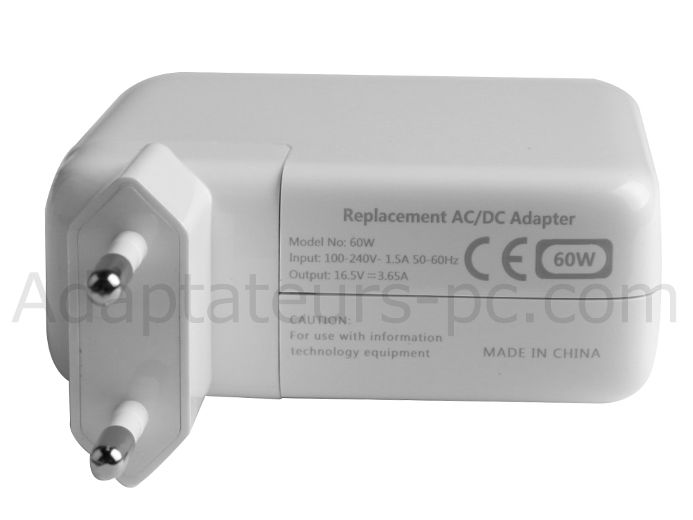 60W AC Adaptateur Chargeur Apple MagSafe 2 MD565E/A