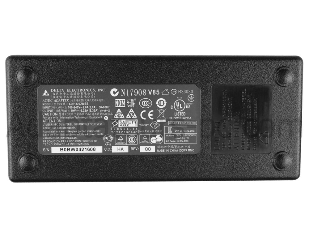 120W Chargeur Medion Akoya X7811 (MD 97326) AC Adaptateur