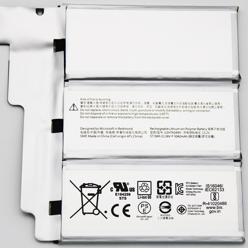 Original Batterie Microsoft 3ICP5/40/91-2 5042mAh 57.3Wh