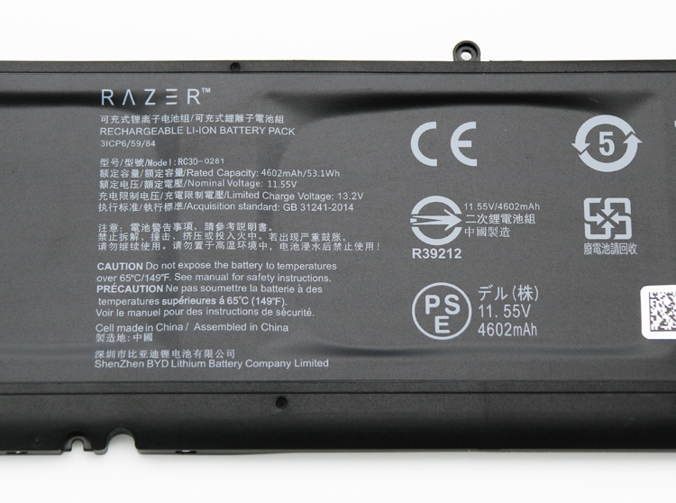 Original Batterie Razer Blade Stealth 13 RZ09-02810E71-R3B1 4602mAh 53.1Wh